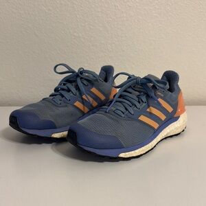 Adidas Womans Blue and Orange Running/hiking  Shoes